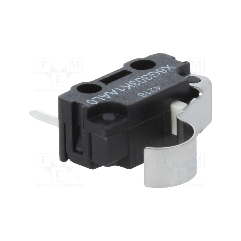 1 pcs x SAIA-BURGESS - X6G303K1AAL0 - Microswitch SNAP ACTION, 3A/250VAC, SPDT, ON-(ON), Pos: 2, IP40