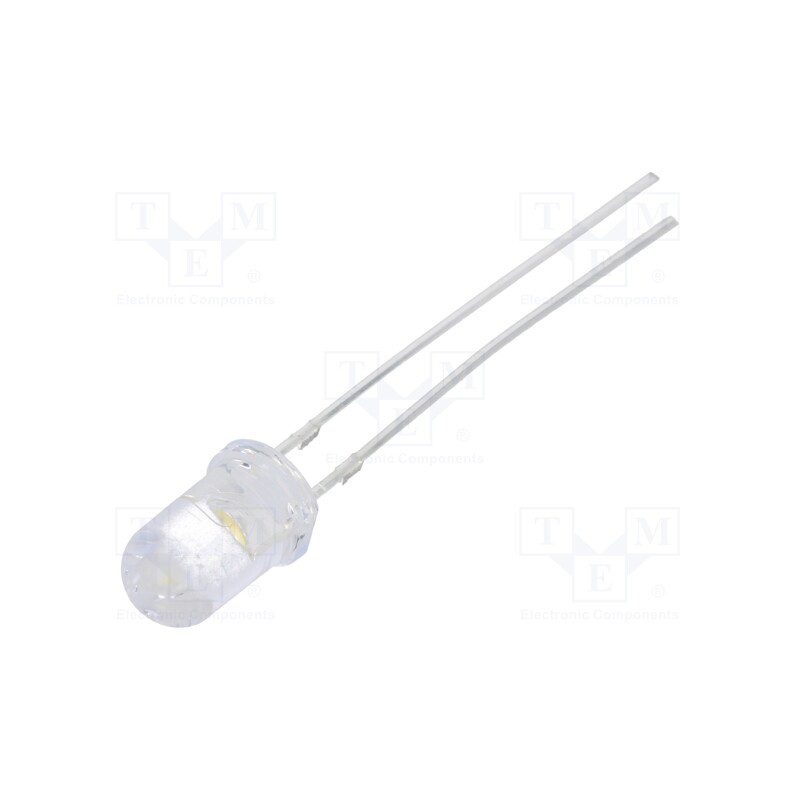 1 pcs x OPTOSUPPLY - OSM54P5111A - LED, 5mm, white warm, 43000÷60000mcd, 15°, Front: convex, 2.7÷3.4V