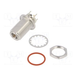 1 pcs x AMPHENOL RF - 172243 - Socket, N, female, straight, 50Ω, THT, PTFE, gold-plated, Mat: brass