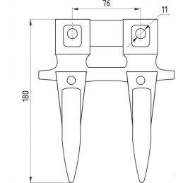 Double finger bayonet with bison steel from 056