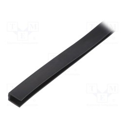 10 m x ROZTOCZE - UT-5.3 - Hole and edge shield, EPDM, L: 10m, black, H: 10mm, W: 8mm