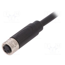 1 pcs x BULGIN - PXPTPU08FBF03ACL010PUR - Connector: M8, female, PIN: 3, straight, plug, 3A, IP67, 60V, 1m