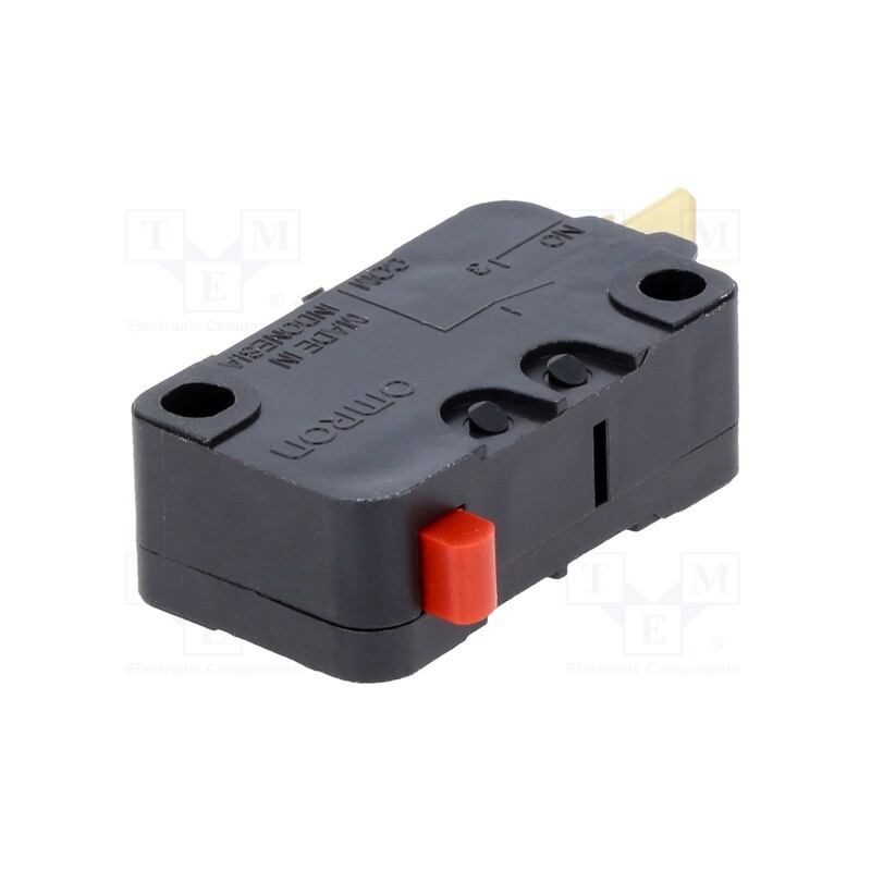 1 pcs x OMRON OCB - D3V16G3C25 - Microswitch SNAP ACTION, 16A/250VAC, without lever, SPST-NO