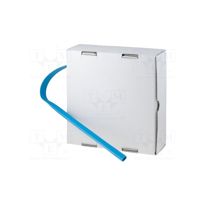 1 rol x CYG/KTG - CB-HFT(2X) 6.4 BOX BL - Heat shrink sleeve, glueless, 2: 1, 6.4mm, blue, polyolefine
