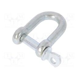 10 pcs x DROMET - SK.5 - Dee shackle, steel, for rope, zinc, 5mm