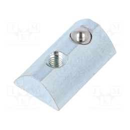 10 pcs x FATH - 96004 - Nut, for profiles, Width of the groove: 8mm, steel, T-slot
