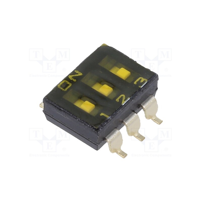 1 pcs x KNITTER-SWITCH - SBS 1003 - Switch: DIP-SWITCH, OFF-ON, 0.025A/24VDC, Pos: 2, -40÷85°C, SMD