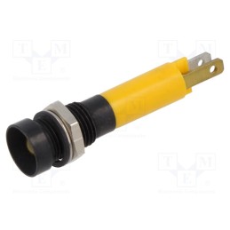 1 pcs x CML INNOVATIVE TECHNOLOGIES - 19051352 - Indicator: LED, recessed, yellow, 24VDC, Ø8mm, plastic