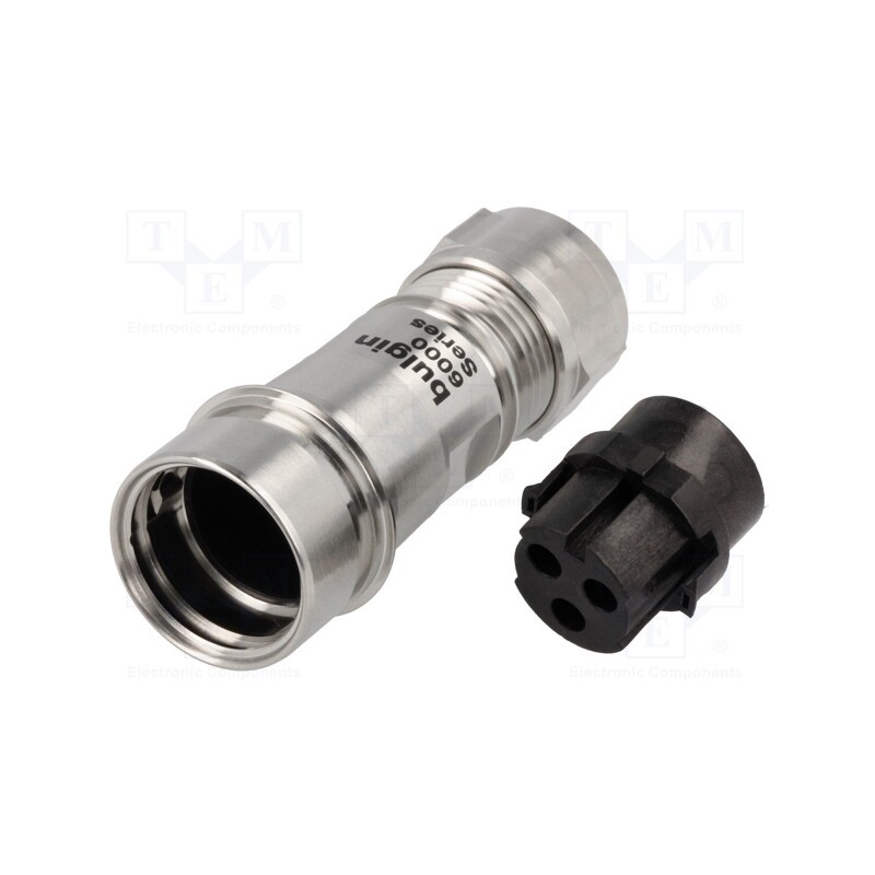 1 pcs x BULGIN - PXM6011/03S/CR/0507 - Connector: circular, plug, female, PIN: 3, w/o contacts, for cable