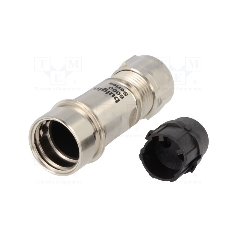 1 pcs x BULGIN - PXM6011/02P/CR/0507 - Connector: circular, plug, male, PIN: 2, w/o contacts, for cable