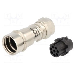 1 pcs x BULGIN - PXM6011/08S/CR/0709 - Connector: circular, plug, female, PIN: 8, w/o contacts, for cable