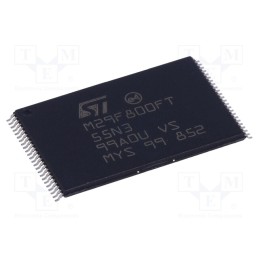 1 pcs x MICRON TECHNOLOGY - M29F800FT55N3E2 - IC: FLASH memory, 8MbFLASH, 1Mx8bit, 55ns, TFSOP48, parallel
