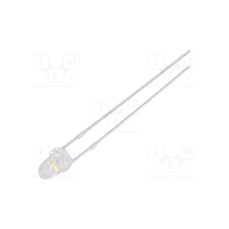 1 pcs x OPTOSUPPLY - OSM54P3211A - LED, 3mm, white warm, 18000÷22000mcd, 15°, Front: convex, 2.7÷3.4V
