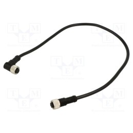 1 pcs x AMPHENOL LTW - M12A08FL-12AFR-SDA05 - Cable: for sensors/automation, PIN: 8, M12-M12, 0.5m, plug, plug