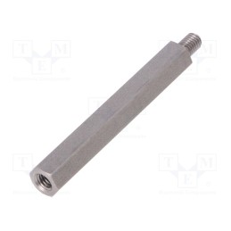 10 pcs x DREMEC - 249X70 - Screwed spacer sleeve, 70mm, Int.thread: M6, Ext.thread: M6