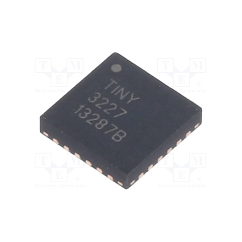 1 pcs x MICROCHIP TECHNOLOGY - ATTINY3227-MU - IC: AVR microcontroller, VQFN24, Ext.inter: 22, Cmp: 1, ATTINY