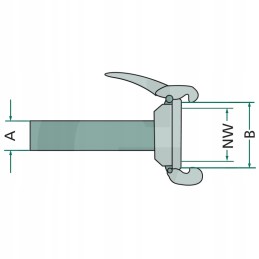 Plug with hose sleeve, hot-dip galvanized system