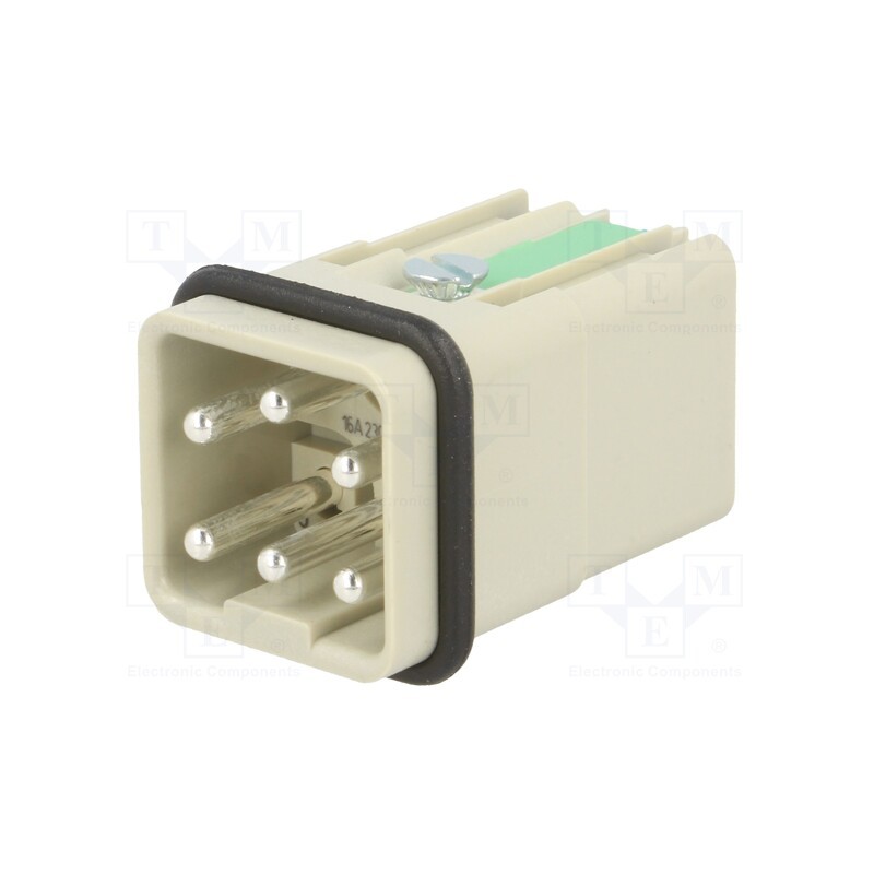 1 pcs x HARTING - 9120052633 - Connector: HDC, contact insert, male, Han Q, PIN: 6, 5+PE, size 3A