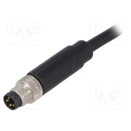 1 pcs x BULGIN - PXPPVC08FIM04ACL010PVC - Connector: M8, male, PIN: 4, straight, plug, 3A, IP67, 30V, 1m, PVC