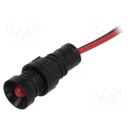 1 pcs x POLAM-ELTA - LR-D5-220DC BLINKING - Indicator: LED, recessed, 220VDC, Ø11mm, IP40, leads 300mm, plastic