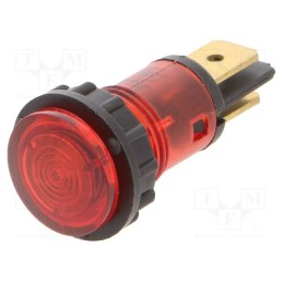 1 pcs x COMELUX - 9SLTBF012DK3RP4 - Indicator: with neon lamp, prominent, red, 400VAC, Ø12mm, PSU