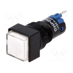 1 pcs x ONPOW - LAS2F-11/230/W - Switch: push-button, Pos: 2, SPDT, 0.5A/250VAC, 1A/24VDC, ON-(ON)