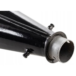 The muffler mounted on the flange fits the Zetor