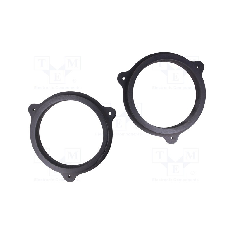 1 set x BASSER - DMRENA03 - Spacer ring, MDF, 165mm, Renault, impregnated, 2pcs.