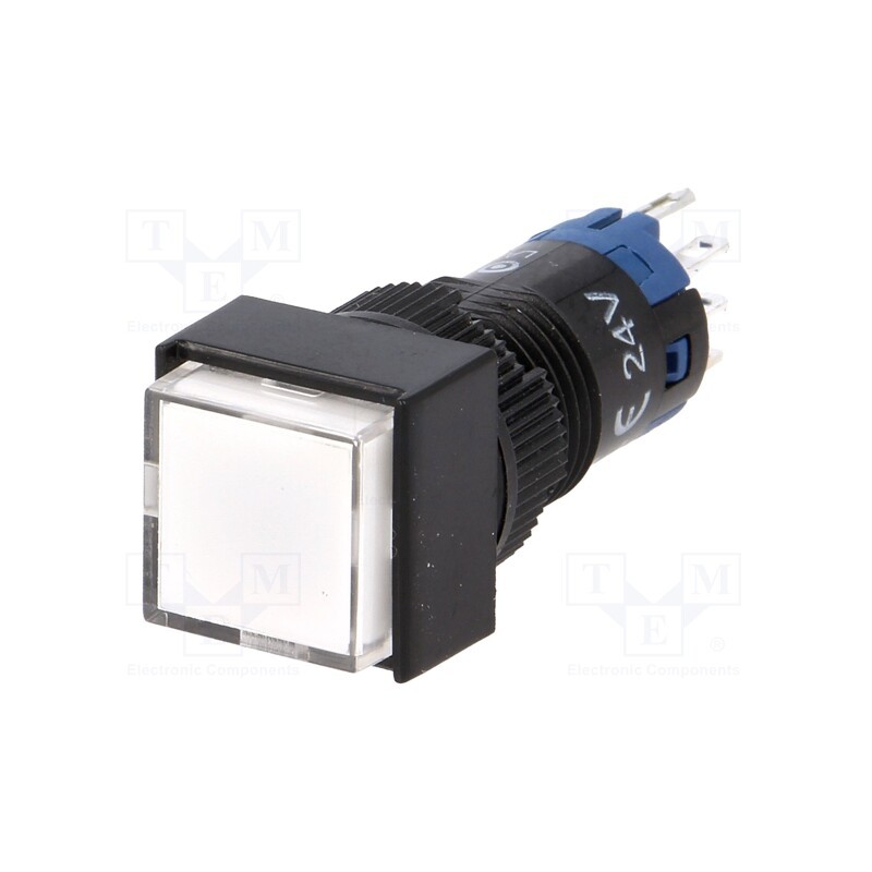1 pcs x ONPOW - LAS2F-11/24/W - Switch: push-button, Pos: 2, SPDT, 0.5A/250VAC, 1A/24VDC, ON-(ON)