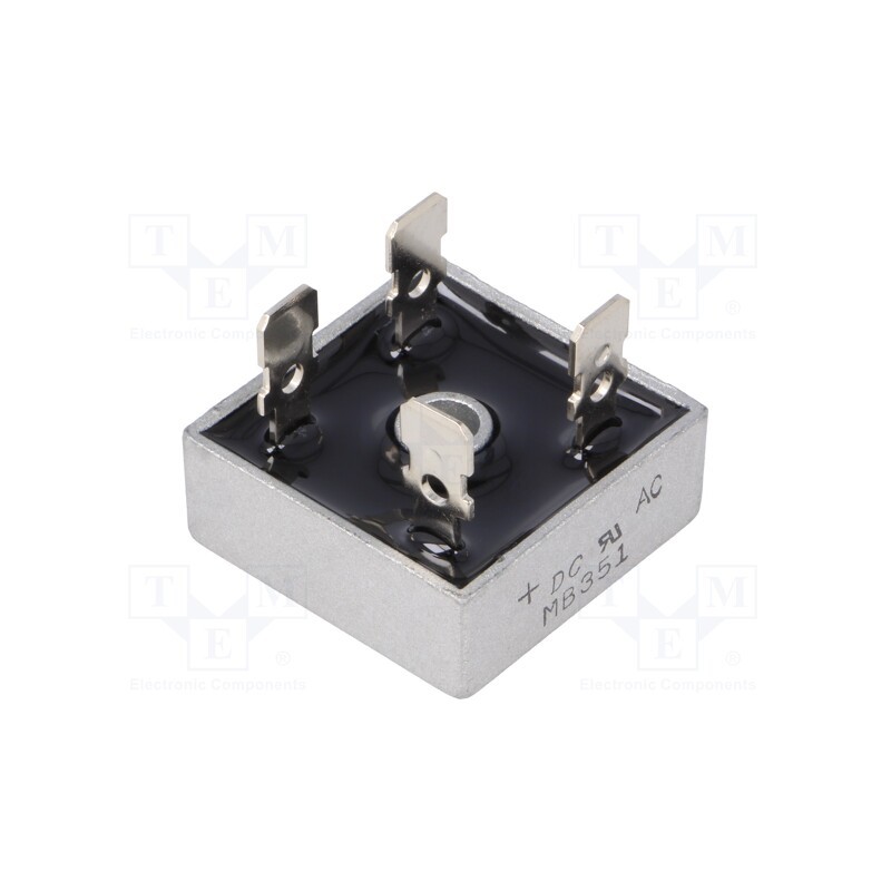 1 pcs x DC COMPONENTS - MB351 - Bridge rectifier: single-phase, Urmax: 100V, If: 35A, Ifsm: 400A