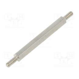 10 pcs x DREMEC - 413X40 - Screwed spacer sleeve, 40mm, Ext.thread: M3, hexagonal, brass