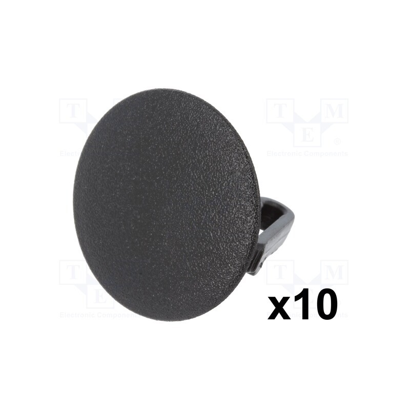 1 pcg x ROMIX - 10141 - Stopper, 10pcs, universal, L: 17.8mm, polyamide, black, push-in