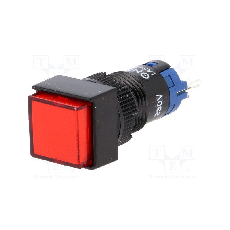 1 pcs x ONPOW - LAS2F-11/230/R - Switch: push-button, Pos: 2, SPDT, 0.5A/250VAC, 1A/24VDC, ON-(ON)