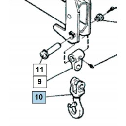 Hiab 45mm swivel hook fin