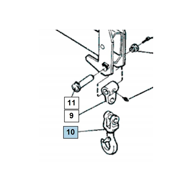 Hiab 45mm swivel hook fin