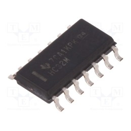 3 pcs x TEXAS INSTRUMENTS - CD74HC32M - IC: digital, OR, Ch: 4, IN: 2, SMD, SO14, 2÷6VDC, HC