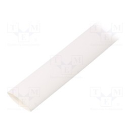 1 m x TASKER - GTM 1264 W - Heat shrink sleeve, glueless, 2: 1, 12.7mm, L: 1m, white