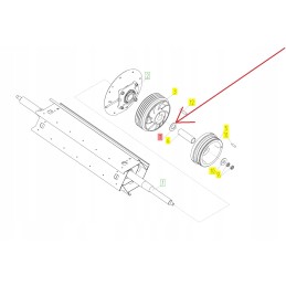 100035158 spacer for the deflector drive