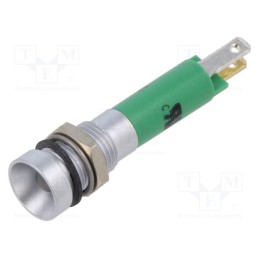 1 pcs x CML INNOVATIVE TECHNOLOGIES - 190B2351 - Indicator: LED, recessed, green, 24VDC, 24VAC, Ø8mm