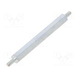 10 pcs x DREMEC - 422X45 - Screwed spacer sleeve, 45mm, Ext.thread: M2,5, hexagonal, steel