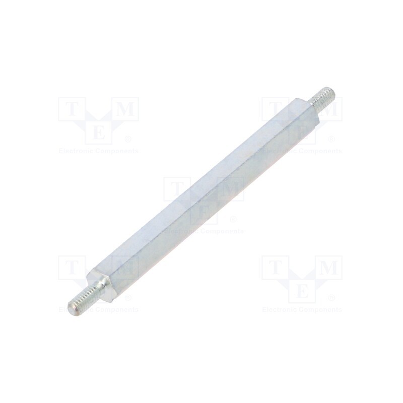 10 pcs x DREMEC - 422X45 - Screwed spacer sleeve, 45mm, Ext.thread: M2,5, hexagonal, steel