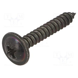 1 pcg x ROMIX - 59208 - Screw, 100pcs, 25mm, steel, black, Thread: 3,9