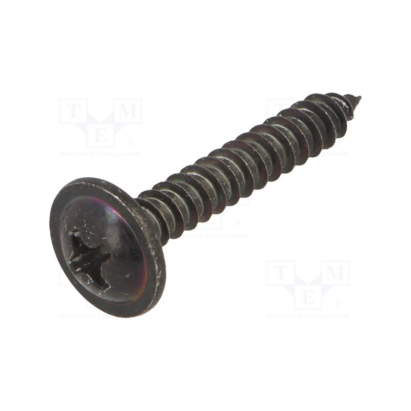 1 pcg x ROMIX - 59208 - Screw, 100pcs, 25mm, steel, black, Thread: 3,9