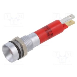 1 pcs x CML INNOVATIVE TECHNOLOGIES - 190B2350 - Indicator: LED, recessed, red, 24VDC, 24VAC, Ø8mm
