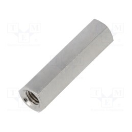10 pcs x DREMEC - 118X30 - Screwed spacer sleeve, 30mm, Int.thread: M5, hexagonal, brass