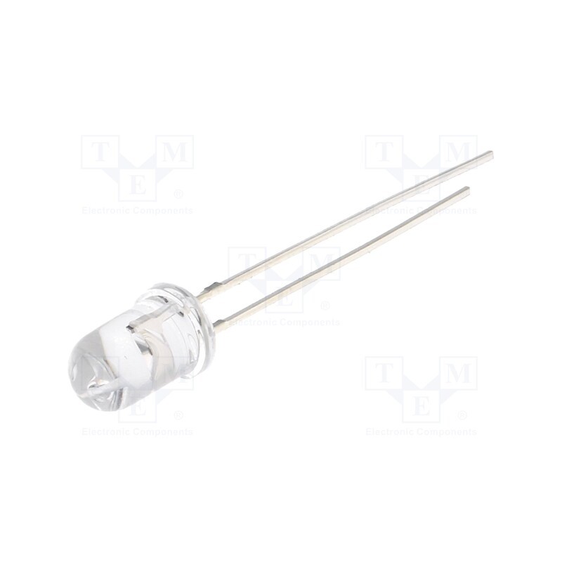 1 pcs x OPTOSUPPLY - OSY5RU5A31A-5V - LED, 5mm, yellow, 1120÷1560mcd, 30°, Front: convex, 5V, No.of term: 2
