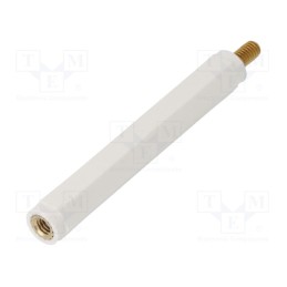 10 pcs x DREMEC - 2186X60 - Insulating sleeve, Int.thread: M4, L: 60mm, UL94V-2, Mat: polyamide