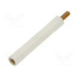 10 pcs x DREMEC - 2183X40 - Insulating sleeve, Int.thread: M3, L: 40mm, UL94V-2, Mat: polyamide