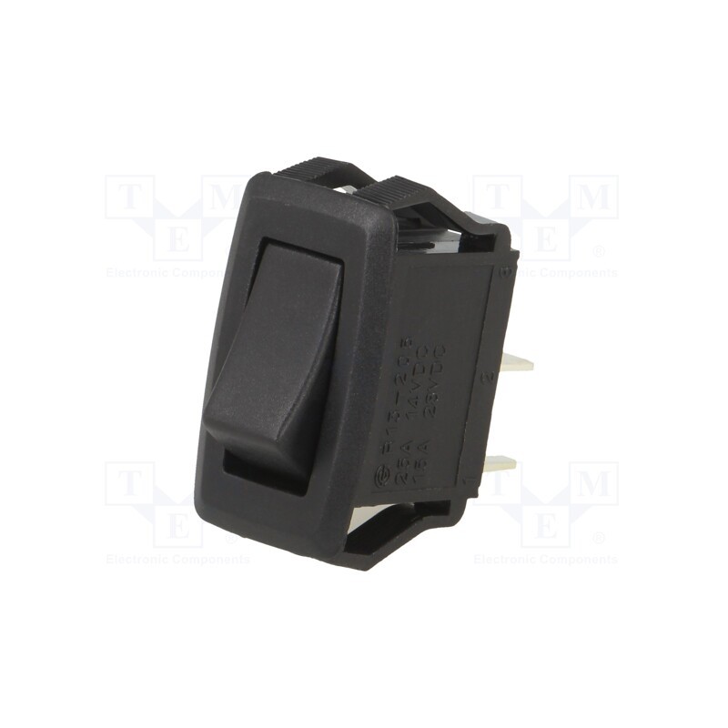 1 pcs x SWITCH COMPONENTS - RG1-1A-DC-1-B - ROCKER, SPST, Pos: 2, ON-OFF, 10A/24VDC, black, none, Rcont max: 50mΩ