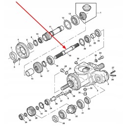Lca70119 left gear shaft